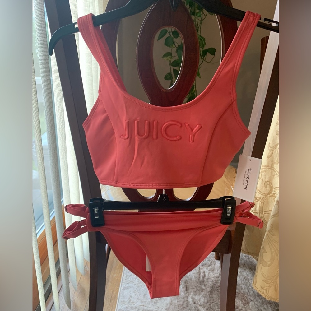 Juicy Couture NWT Bikini SET Peach SMALL